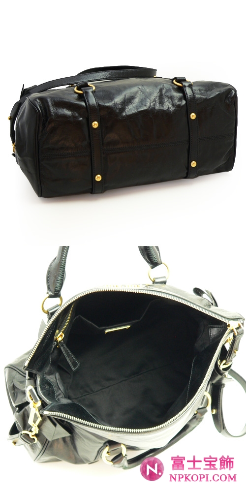 ミュウミュウ MIUMIU ハンドバッグ 2WAY ショルダーバッグ レザー ブラック（NERO）RT0365 VIT.LUX